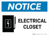 Notice: Electrical Closet Landscape with Graphic