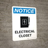 Notice: Electrical Closet Portrait with Graphic