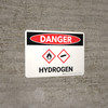 Danger: Hydrogen Landscape with Graphic - Wall Sign