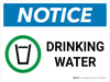 Notice: Drinking Water Landscape with Graphic
