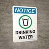 Notice: Drinking Water Portrait with Graphic Notice: Drinking Water Portrait with Graphic