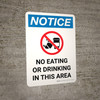 Notice: No Eating or Drinking in This Area Portrait with Graphic