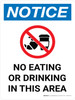 Notice: No Eating or Drinking in This Area Portrait with Graphic
