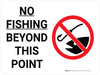 No Fishing Beyond This Point Landscape with Icon - Wall Sign No Fishing Beyond This Point Landscape with Icon - Wall Sign