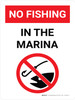 No Fishing In The Marina Portrait with Graphic - Wall Sign