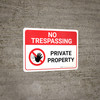 No Trespassing: Private Property Landscape with Graphic - Wall Sign No Trespassing: Private Property Landscape with Graphic - Wall Sign