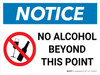 Notice: No Alcohol Beyond This Point Landscape with Icon - Wall Sign Notice: No Alcohol Beyond This Point Landscape with Icon - Wall Sign