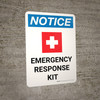 Notice: Emergency Response Kit Portrait with Icon - Wall Sign
