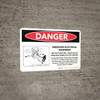 Danger: Energized Electrical Equipment - Obstructions Will Cause Delays Landscape - Wall Sign Danger: Energized Electrical Equipment - Obstructions Will Cause Delays Landscape - Wall Sign