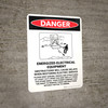 Danger: Energized Electrical Equipment - Obstructions Will Cause Delays Portrait - Wall Sign Danger: Energized Electrical Equipment - Obstructions Will Cause Delays Portrait - Wall Sign