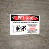 Danger: Hazardous Voltage Inside - Keep Out Spanish Landscape - Wall Sign