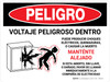 Danger: Hazardous Voltage Inside - Keep Out Spanish Landscape - Wall Sign