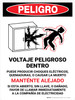 Danger: Hazardous Voltage Inside - Keep Out Spanish Portrait - Wall Sign