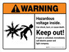 Warning: Hazardous Voltage Inside Can Shock, Burn, Or Cause Death With Landscape - Wall Sign Warning: Hazardous Voltage Inside Can Shock, Burn, Or Cause Death With Landscape - Wall Sign