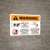 Warning: Hazardous Voltage And Equipment - Multiple Hazards Landscape - Wall Sign Warning: Hazardous Voltage And Equipment - Multiple Hazards Landscape - Wall Sign