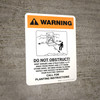 Warning: Do Not Obstruct - Call For Planting Instructions Portrait - Wall Sign Warning: Do Not Obstruct - Call For Planting Instructions Portrait - Wall Sign