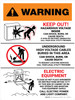 Warning: Hazardous Voltage And Equipment - Multiple Hazards Portrait - Wall Sign Warning: Hazardous Voltage And Equipment - Multiple Hazards Portrait - Wall Sign