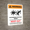 Warning: Hazardous Voltage Inside Can Shock, Burn, Or Cause Death - Keep Out Portrait - Wall Sign Warning: Hazardous Voltage Inside Can Shock, Burn, Or Cause Death - Keep Out Portrait - Wall Sign