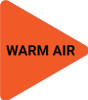 Warm Air - Triangle Duct Marker Warm Air - Triangle Duct Marker