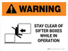 Warning: Stay Clear Of Sifter Boxes While Landscape - Wall Sign Warning: Stay Clear Of Sifter Boxes While Landscape - Wall Sign
