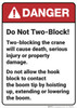 Danger: DO Not Two Block ANSI - Wall Sign Danger: DO Not Two Block ANSI - Wall Sign