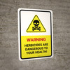 Warning Herbicides Are Dangerous To Your Health Portrait - Wall Sign Warning Herbicides Are Dangerous To Your Health Portrait - Wall Sign