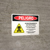 Danger: Pesticide Storage Hazardous Spanish Landscape - Wall Sign
