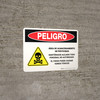 Danger: Pesticide Storage Unauthorized Keep Out Spanish Landscape - Wall Sign
