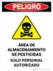 Danger: Pesticide Storage Area Personnel Only Spanish Portrait - Wall Sign