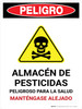 Danger: Pesticide Storage Hazardous To Spanish Portrait - Wall Sign