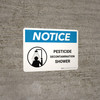 Notice: Pesticide Decontamination Shower Landscape - Wall Sign Notice: Pesticide Decontamination Shower Landscape - Wall Sign