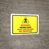 Warning Herbicides Fire No Smoking Landscape - Wall Sign Warning Herbicides Fire No Smoking Landscape - Wall Sign
