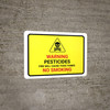 Warning Pesticides Fire No Smoking Landscape - Wall Sign