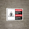 Danger: All Unauthorized Personnel Keep Out Empty Bilingual Spanish ANSI Landscape - Wall Sign