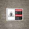 Danger: Pesticide Storage Area Fire Bilingual ANSI Landscape - Wall Sign