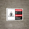 Danger: Pesticide Storage Area Personnel Only Bilingual Spanish ANSI Landscape - Wall Sign