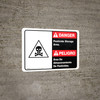 Danger: Pesticide Storage Area Bilingual ANSI Landscape - Wall Sign Danger: Pesticide Storage Area Bilingual ANSI Landscape - Wall Sign