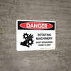 Danger: Rotating Machinery Keep Remaining Landscape - Wall Sign Danger: Rotating Machinery Keep Remaining Landscape - Wall Sign