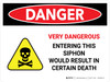 Danger: Very Dangerous Entering This Siphon Landscape - Wall Sign