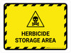 Herbicide Storage Area Landscape - Wall Sign