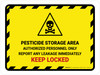 Pesticide Storage Area Authorized Personnel Landscape - Wall Sign