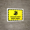 Rotating Parts Keep Away Landscape - Wall Sign
