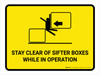 Stay Clear Of Sifter Boxes While in Operation Landscape - Wall Sign