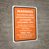 Hazardous Area Hydrogen Sulfide Portrait - Wall Sign