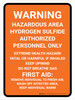 Hazardous Area Hydrogen Sulfide Portrait - Wall Sign