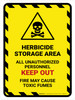 Herbicide Storage Area All Unauthorized Portrait - Wall Sign