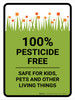 Pesticide Free Safe Portrait - Wall Sign