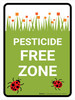 Pesticide Free Zone Portrait - Wall Sign