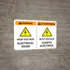 Warning: High Voltage Electrical Room Bilingual Spanish Landscape Warning: High Voltage Electrical Room Bilingual Spanish Landscape