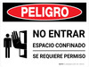 Danger: Permit Required No Entry Spanish Landscape With Icon - Wall Sign Danger: Permit Required No Entry Spanish Landscape With Icon - Wall Sign